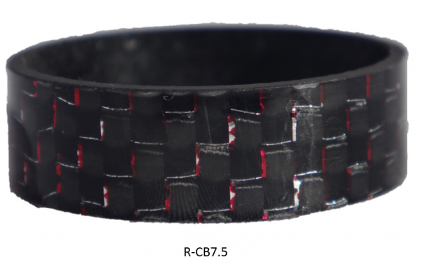 カラーパターン付きカーボンデコレーションリング/CB7.5(レッド)